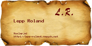 Lepp Roland névjegykártya