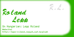 roland lepp business card